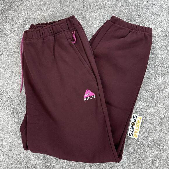 Nike ACG Therma-FIT Pants Mens Medium Maroon Repel Loose Fit Tapered FV8650-652 - Picture 1 of 15